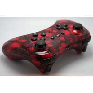 Wii U Pro Controller Skulls Red